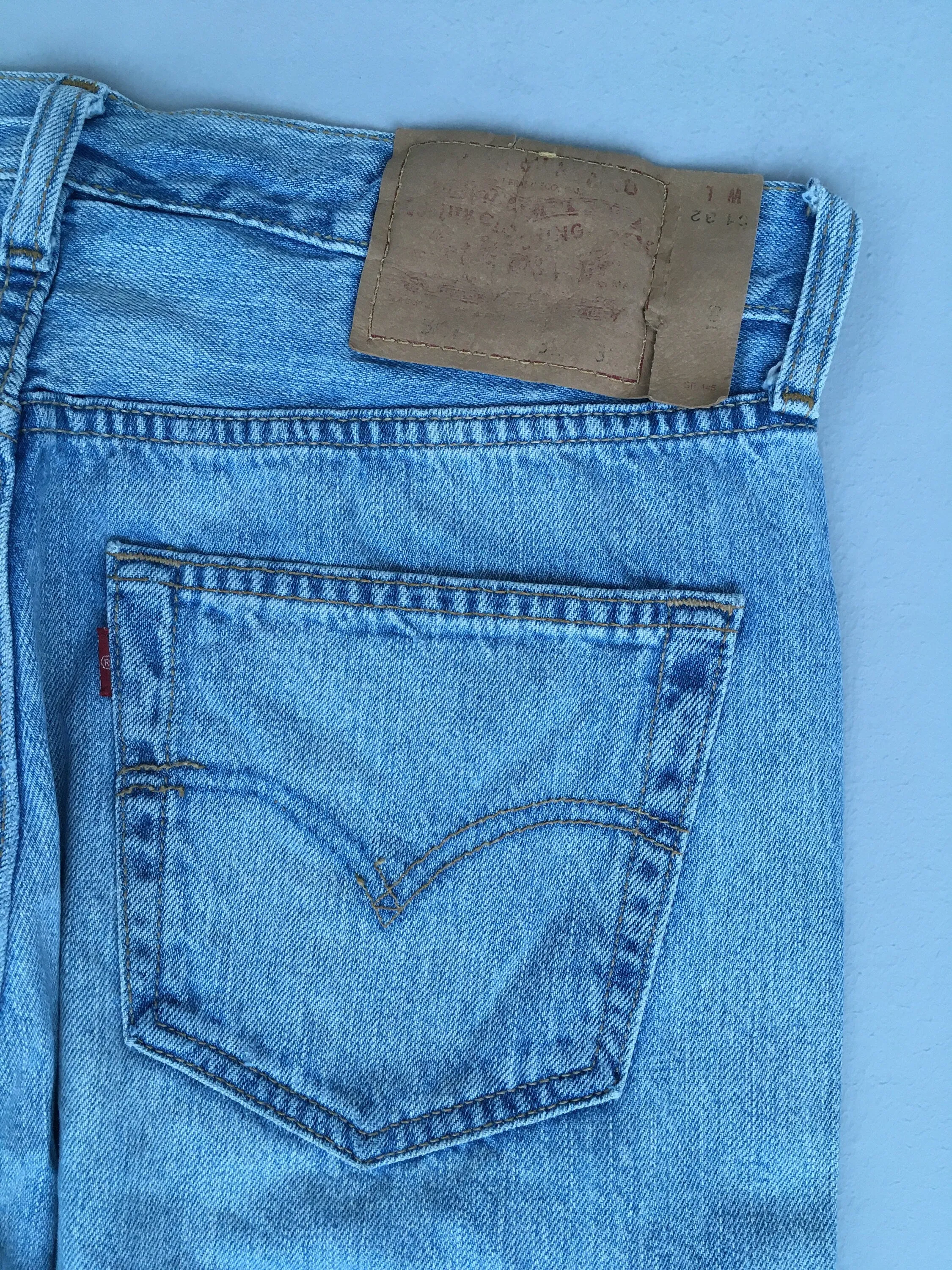 Size 30 Levis 501 Dirty Denim Jeans High Waisted