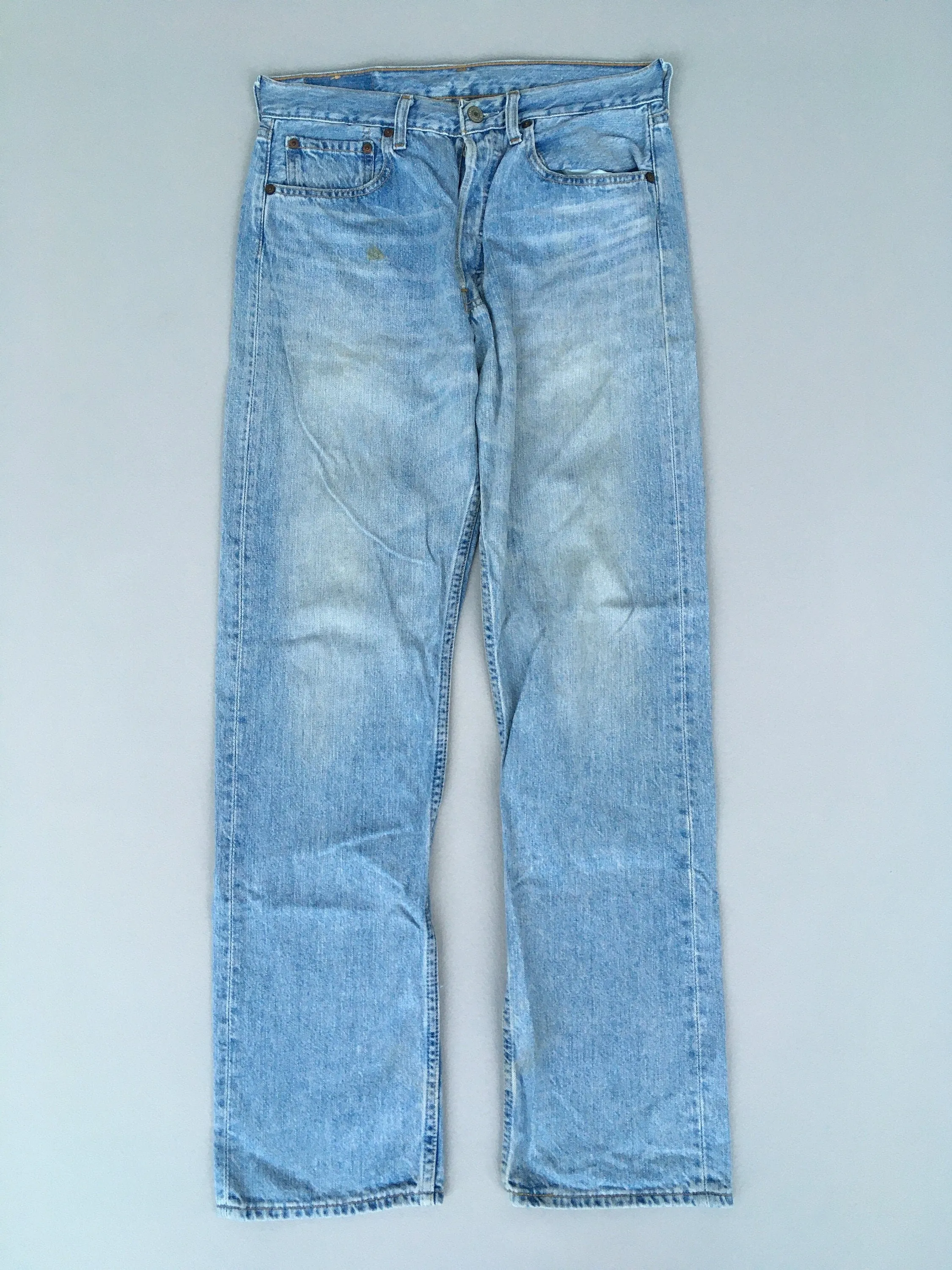 Size 30 Levis 501 Dirty Denim Jeans High Waisted