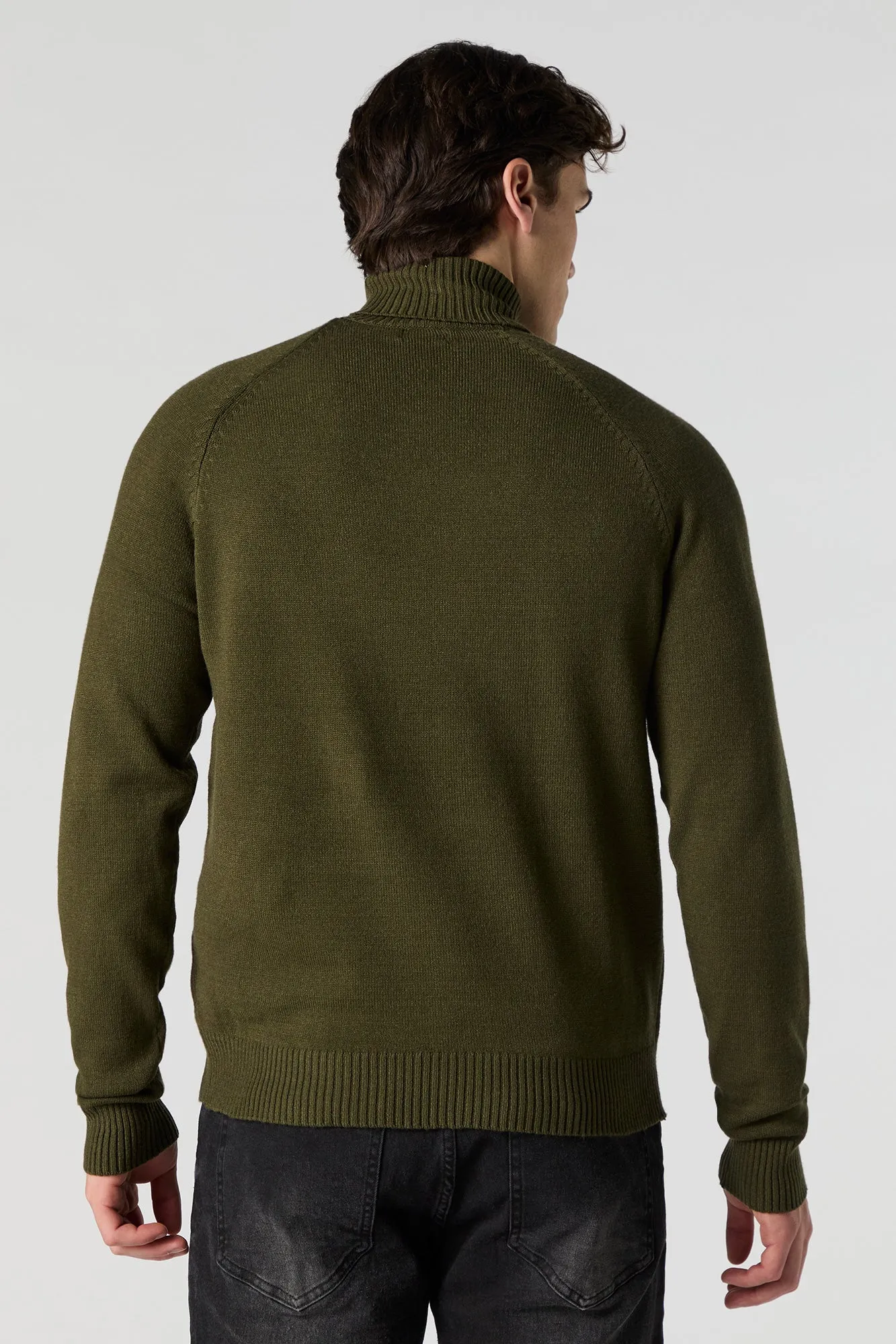 Solid Turtleneck Sweater