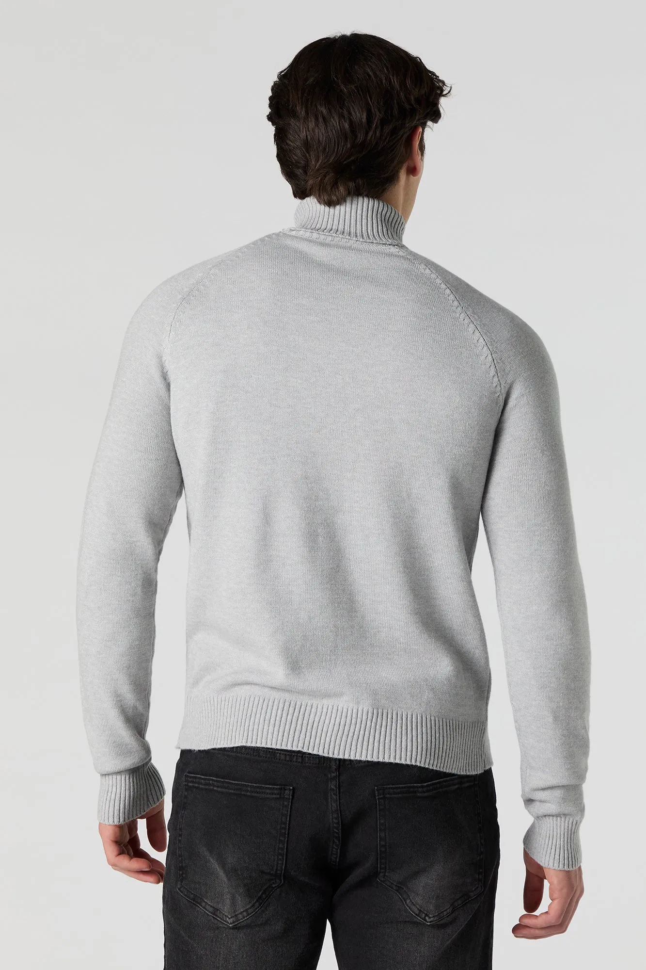 Solid Turtleneck Sweater