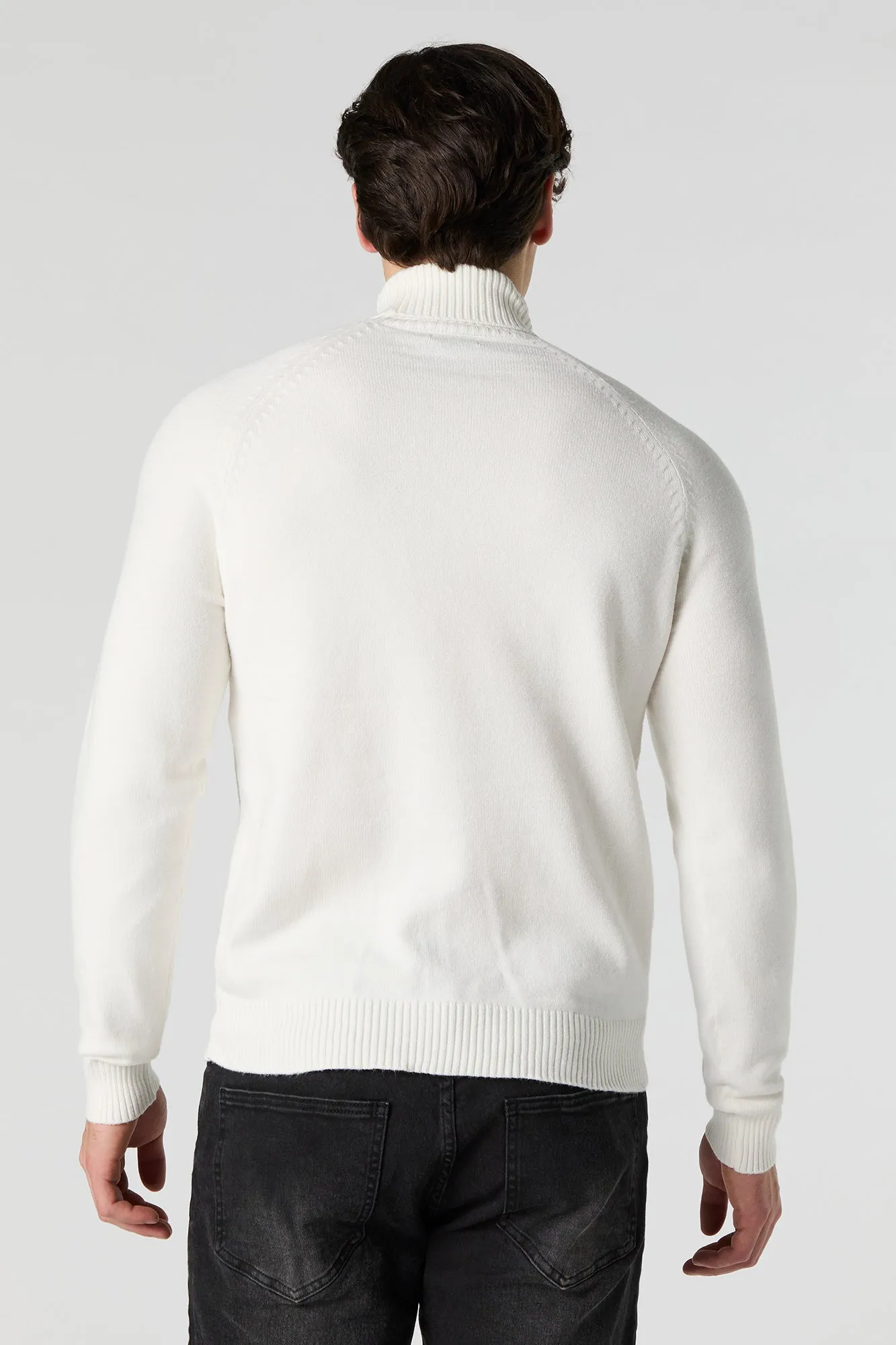 Solid Turtleneck Sweater
