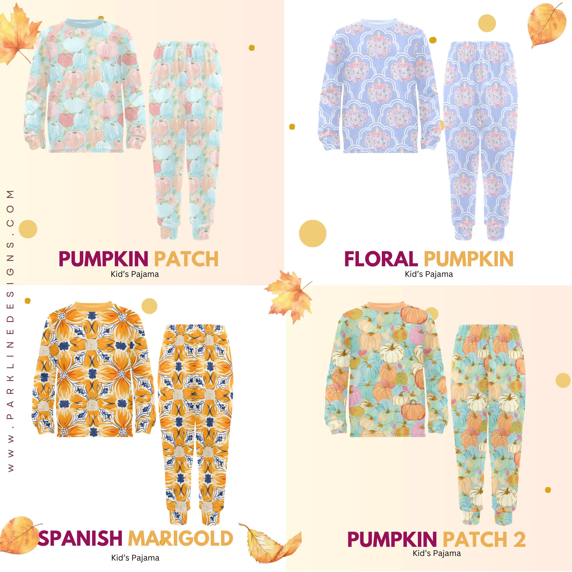Spanish Sun | Autumn Pajama Set for Boys  | Whimsical & Cozy Sleepwear for Kids