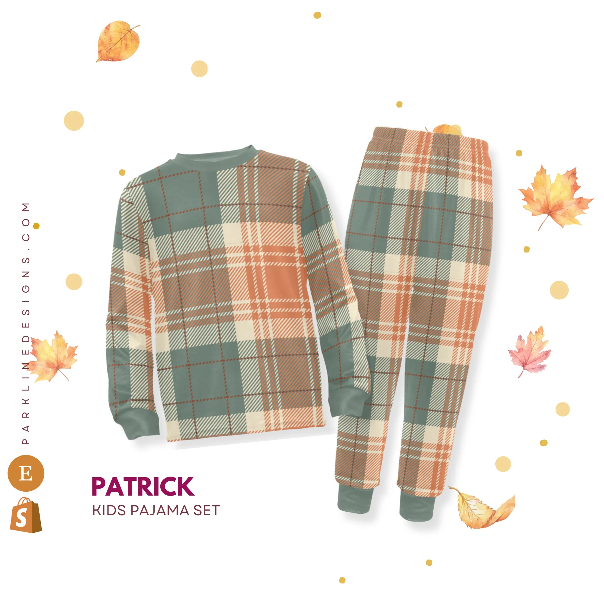 Spanish Sun | Autumn Pajama Set for Boys  | Whimsical & Cozy Sleepwear for Kids