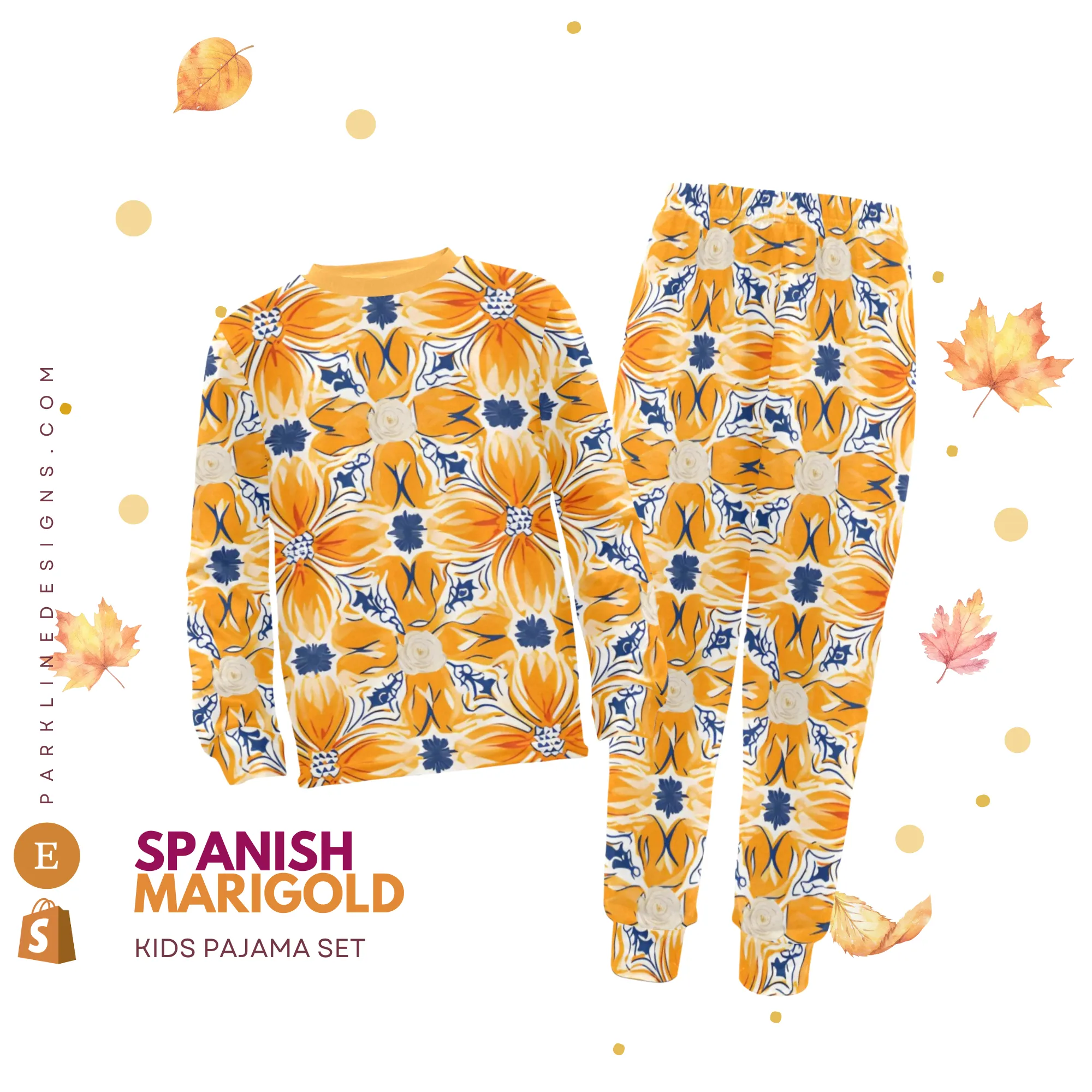 Spanish Sun | Autumn Pajama Set for Boys  | Whimsical & Cozy Sleepwear for Kids