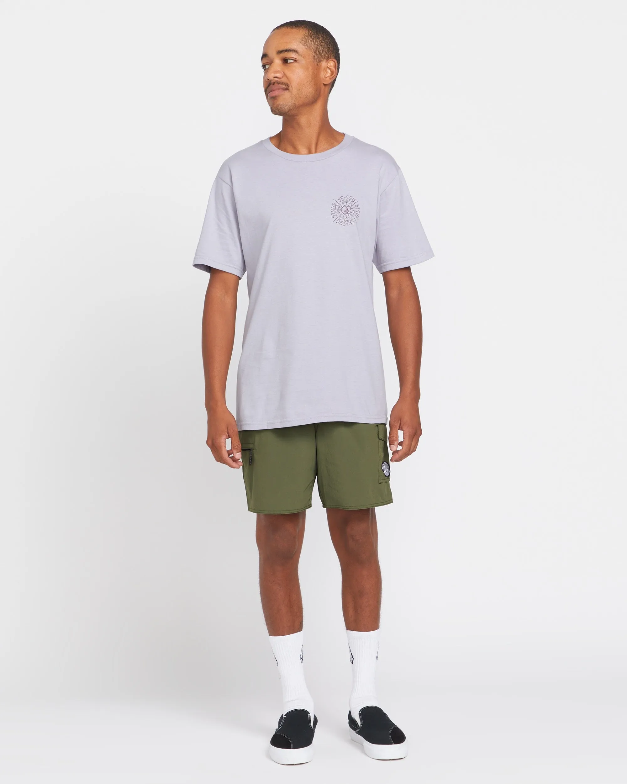 Spiraling Short Sleeve Tee - Light Purple