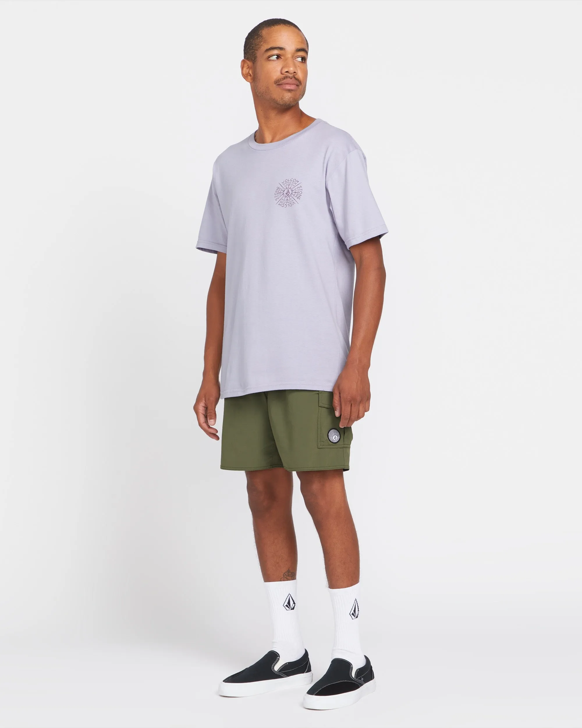 Spiraling Short Sleeve Tee - Light Purple