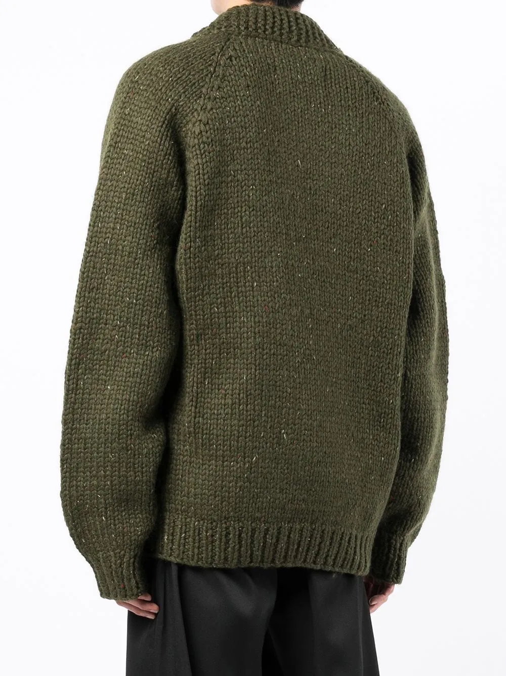 Tie-Fastened Virgin Wool Cardigan