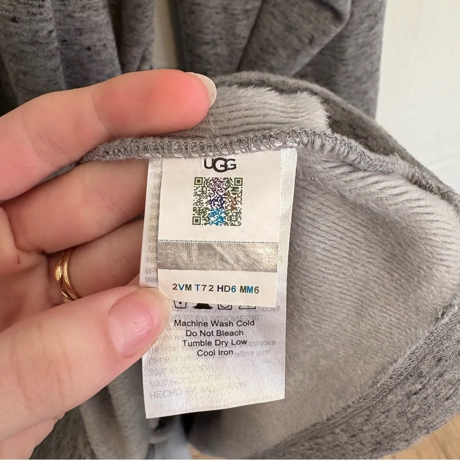 UGG Robinson Grey Heather Fleece Jersey Shawl Collar Robe (XL) - (XXL)