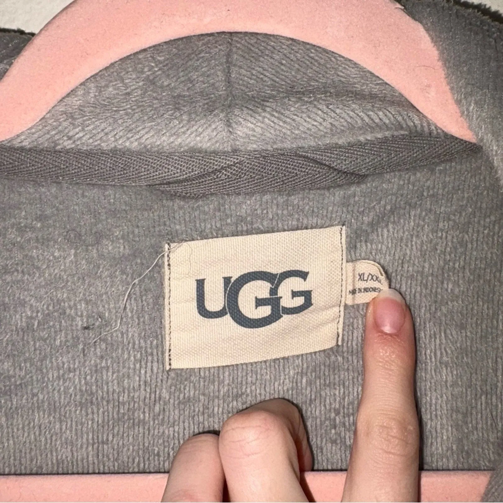 UGG Robinson Grey Heather Fleece Jersey Shawl Collar Robe (XL) - (XXL)