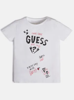 White Love You Logo T-Shirt (2-7)