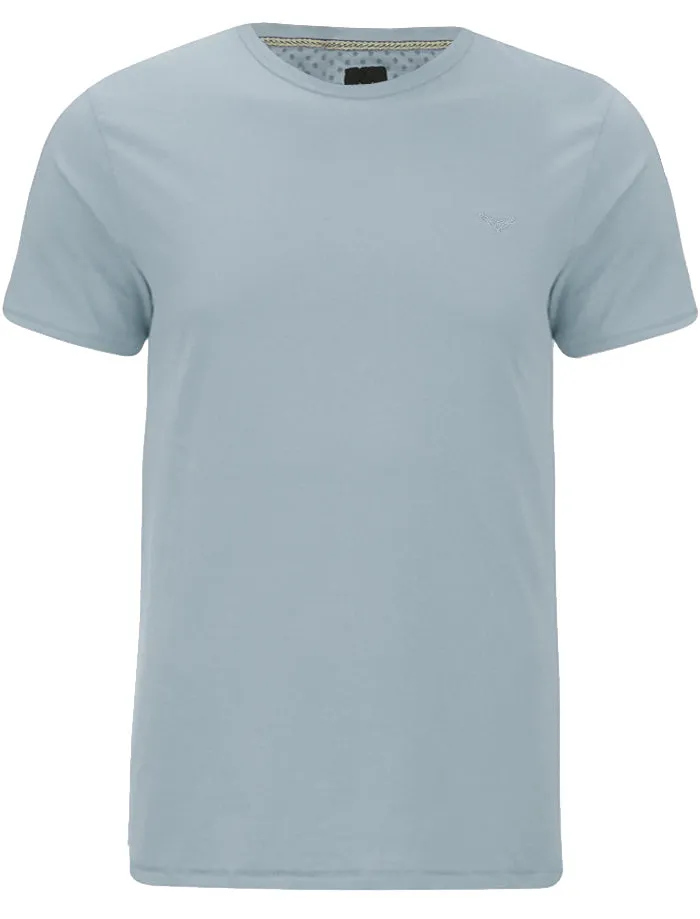 William Basic Crew Neck Cotton T-Shirt in Cornflower Blue