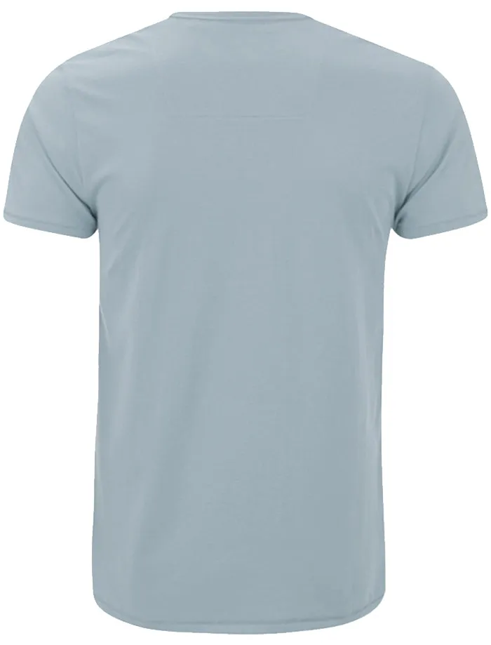 William Basic Crew Neck Cotton T-Shirt in Cornflower Blue