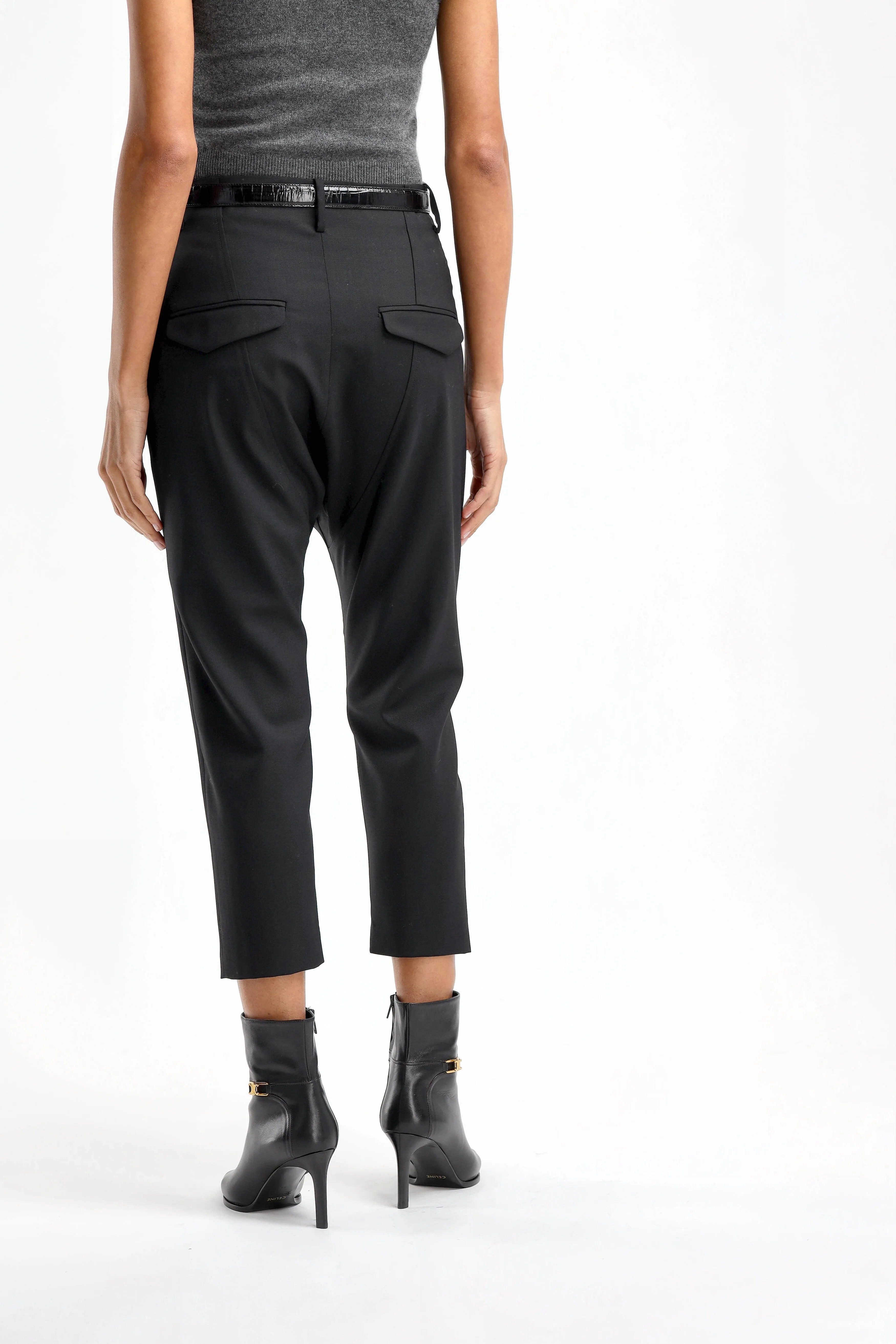 Wollhose Paris in Schwarz