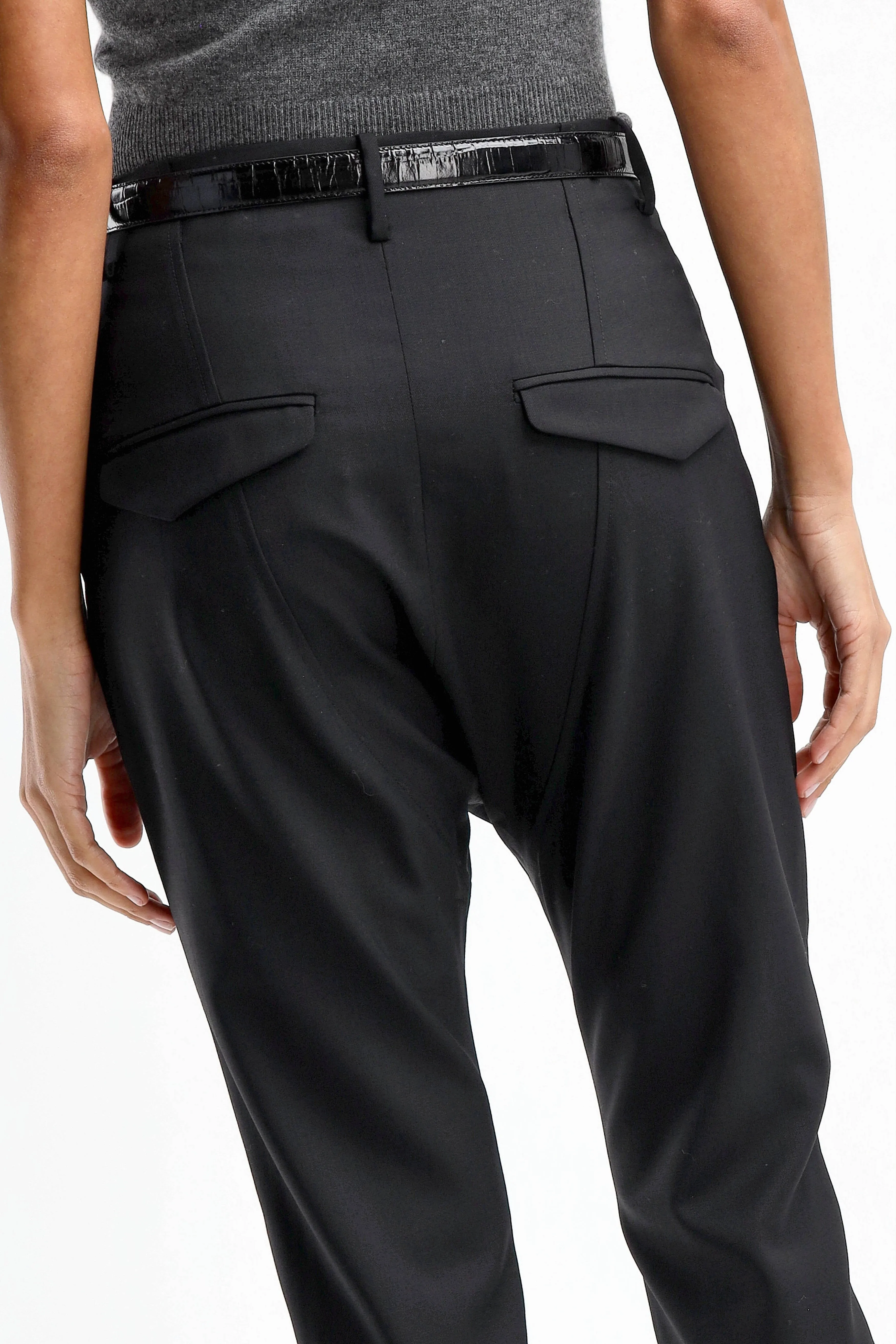 Wollhose Paris in Schwarz