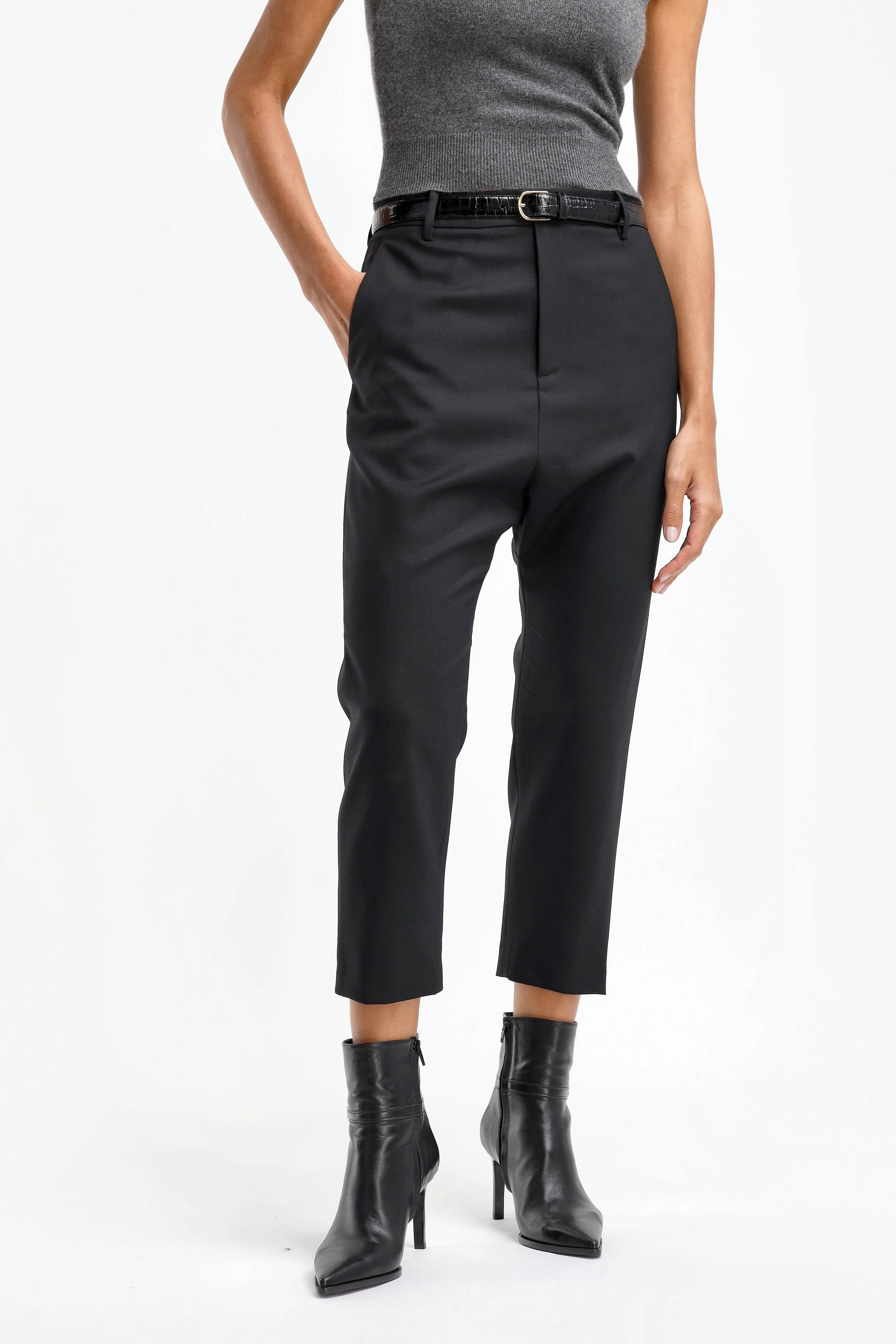 Wollhose Paris in Schwarz