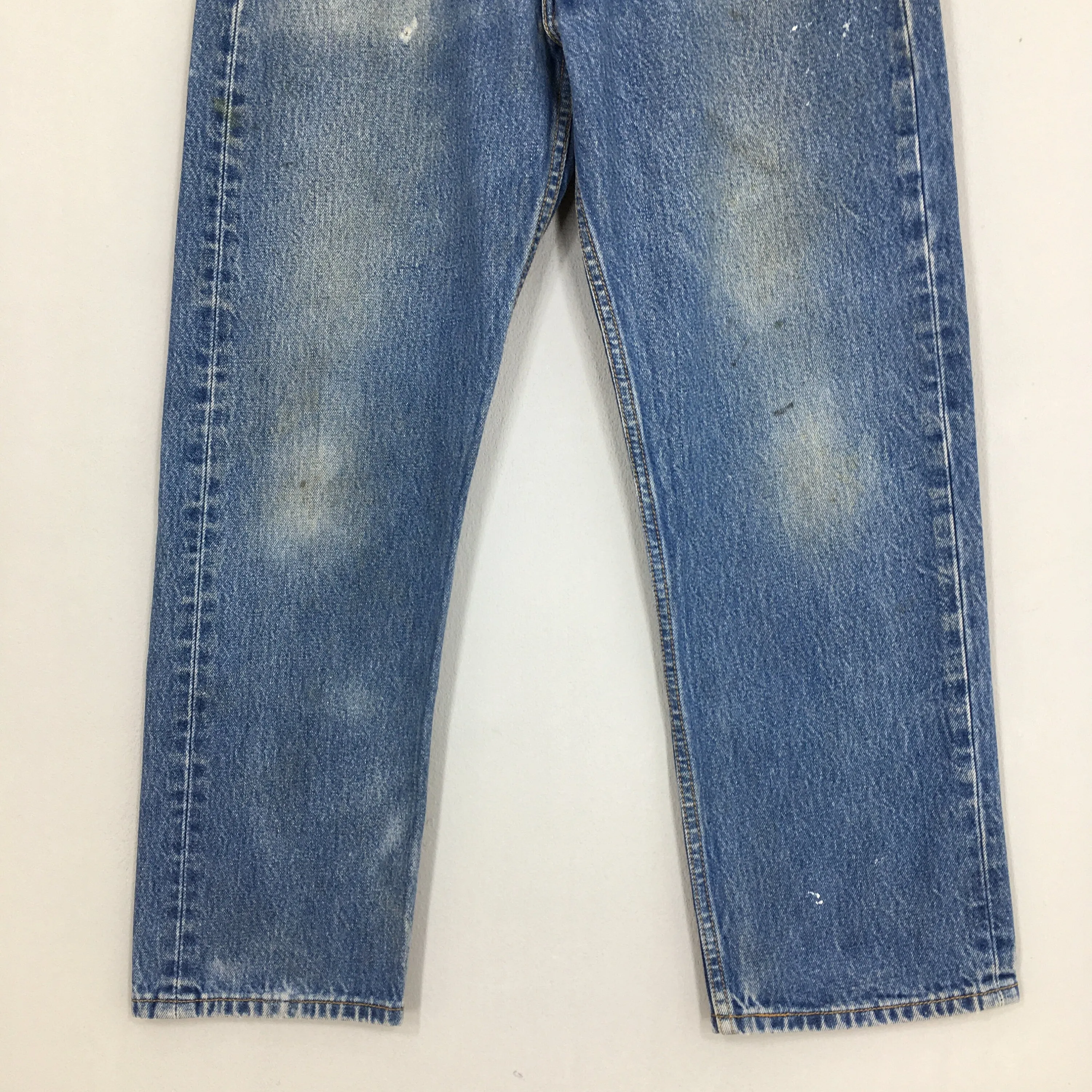 Y2K Levi's 501 Faded Blue Jeans Stonewash Size 32x27