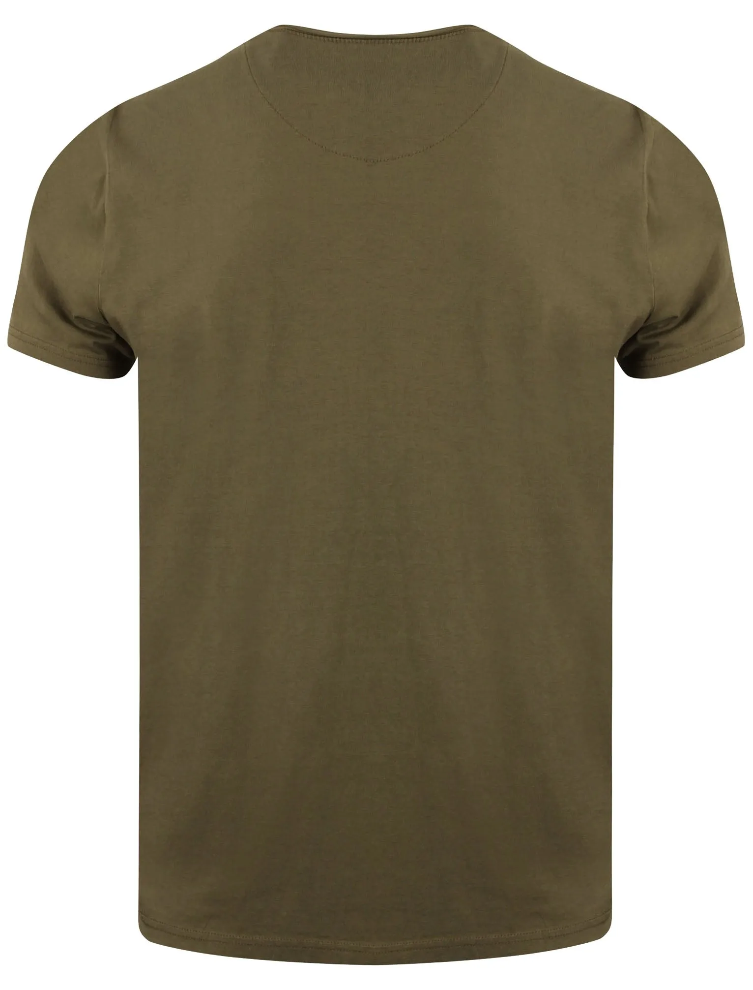 Zac Crew Neck Cotton T-Shirt with Pocket In Burnt Olive - Tokyo Laundry